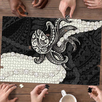 Black Polynesia Tribal Octopus Tattoo Puzzle Pikake Lei Polynesian Pattern