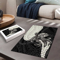 Black Polynesia Tribal Octopus Tattoo Puzzle Pikake Lei Polynesian Pattern