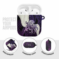 Purple Galaxy Polynesia Tribal Octopus Tattoo AirPods Case Pikake Lei Polynesian Pattern