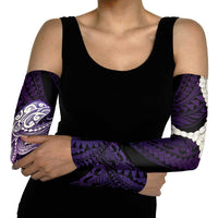 Purple Galaxy Polynesia Tribal Octopus Tattoo Arm Sleeves Pikake Lei Polynesian Pattern