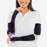 Purple Galaxy Polynesia Tribal Octopus Tattoo Arm Sleeves Pikake Lei Polynesian Pattern