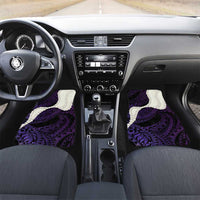 Purple Galaxy Polynesia Tribal Octopus Tattoo Car Mats Pikake Lei Polynesian Pattern