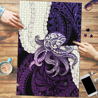 Purple Galaxy Polynesia Tribal Octopus Tattoo Puzzle Pikake Lei Polynesian Pattern