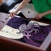Purple Galaxy Polynesia Tribal Octopus Tattoo Puzzle Pikake Lei Polynesian Pattern