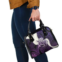 Purple Galaxy Polynesia Tribal Octopus Tattoo Shoulder Handbag Pikake Lei Polynesian Pattern LT14 - Polynesian Pride
