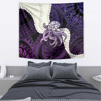 Purple Galaxy Polynesia Tribal Octopus Tattoo Tapestry Pikake Lei Polynesian Pattern LT14 - Polynesian Pride