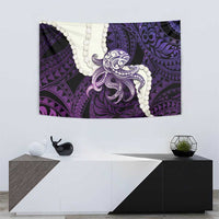 Purple Galaxy Polynesia Tribal Octopus Tattoo Tapestry Pikake Lei Polynesian Pattern LT14 - Polynesian Pride