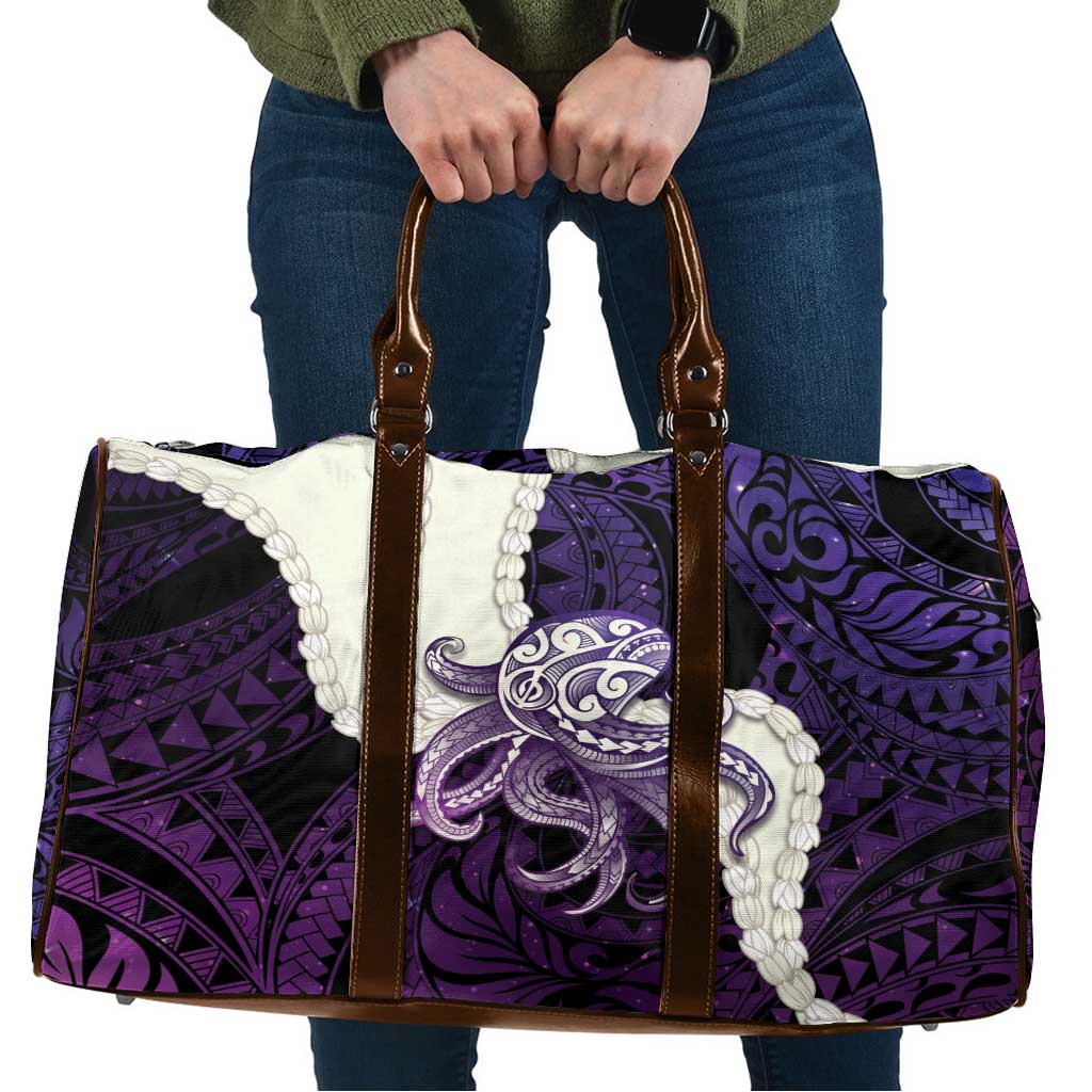 Purple Galaxy Polynesia Tribal Octopus Tattoo Travel Bag Pikake Lei Polynesian Pattern LT14 Purple - Polynesian Pride