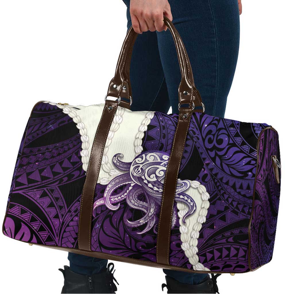 Purple Galaxy Polynesia Tribal Octopus Tattoo Travel Bag Pikake Lei Polynesian Pattern LT14 - Polynesian Pride