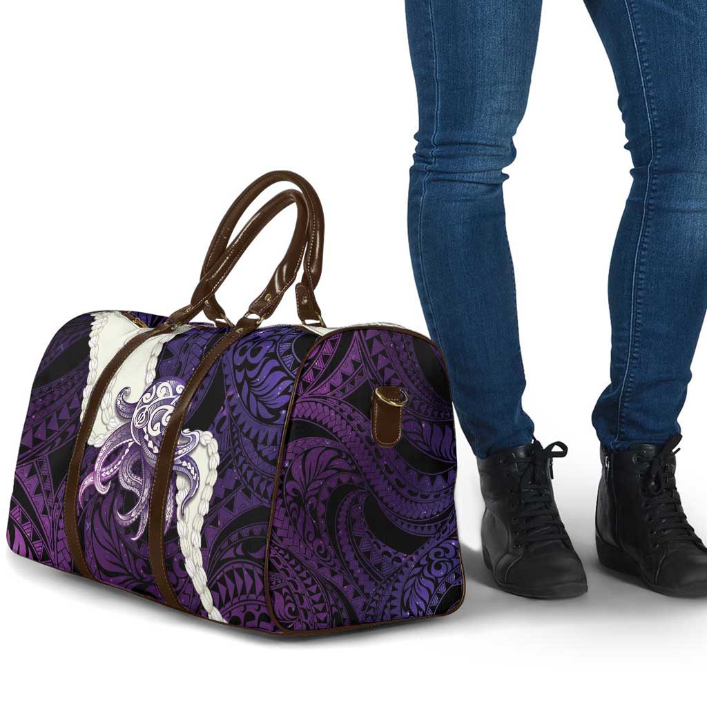 Purple Galaxy Polynesia Tribal Octopus Tattoo Travel Bag Pikake Lei Polynesian Pattern LT14 - Polynesian Pride