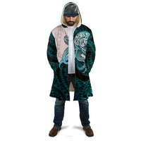 Teal Galaxy Polynesia Tribal Octopus Tattoo Cloak Pikake Lei Polynesian Pattern LT14 - Polynesian Pride