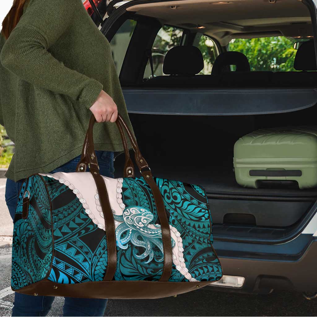 Teal Galaxy Polynesia Tribal Octopus Tattoo Travel Bag Pikake Lei Polynesian Pattern LT14 - Polynesian Pride