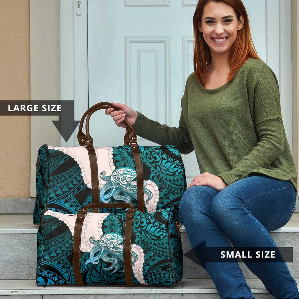 Teal Galaxy Polynesia Tribal Octopus Tattoo Travel Bag Pikake Lei Polynesian Pattern LT14 - Polynesian Pride
