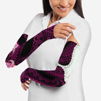 Pink Galaxy Polynesia Tribal Octopus Tattoo Arm Sleeves Pikake Lei Polynesian Pattern