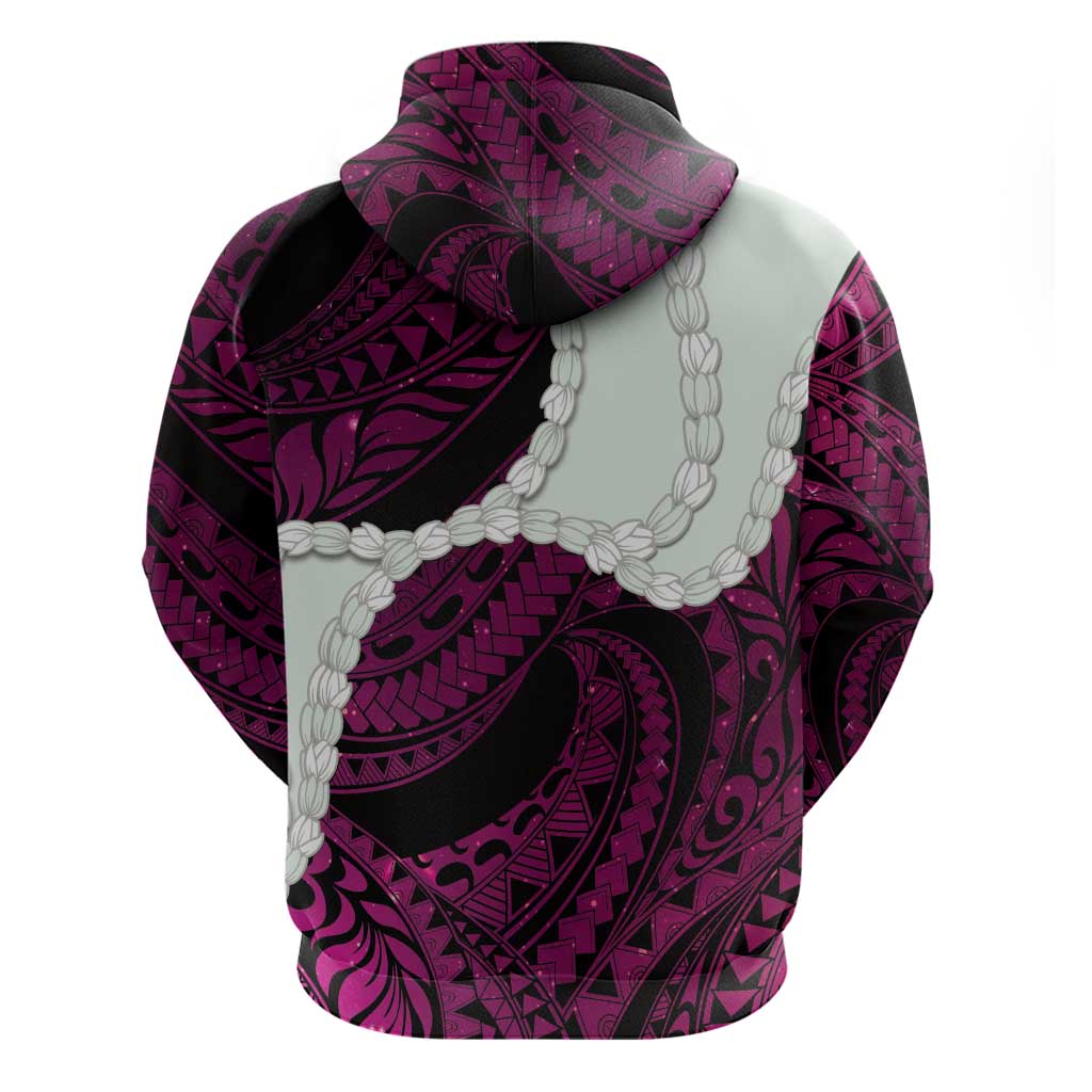 Pink Galaxy Polynesia Tribal Octopus Tattoo Hoodie Pikake Lei Polynesian Pattern LT14 - Polynesian Pride