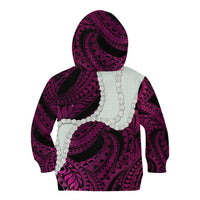 Pink Galaxy Polynesia Tribal Octopus Tattoo Kid Hoodie Pikake Lei Polynesian Pattern LT14 - Polynesian Pride