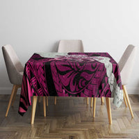 Pink Galaxy Polynesia Tribal Octopus Tattoo Tablecloth Pikake Lei Polynesian Pattern LT14 - Polynesian Pride