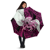 Pink Galaxy Polynesia Tribal Octopus Tattoo Umbrella Pikake Lei Polynesian Pattern