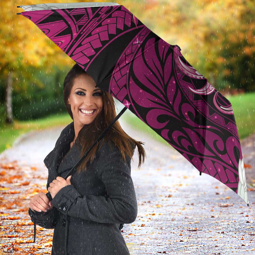 Pink Galaxy Polynesia Tribal Octopus Tattoo Umbrella Pikake Lei Polynesian Pattern
