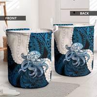 Blue Galaxy Polynesia Tribal Octopus Tattoo Laundry Basket Pikake Lei Polynesian Pattern LT14 - Polynesian Pride