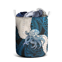 Blue Galaxy Polynesia Tribal Octopus Tattoo Laundry Basket Pikake Lei Polynesian Pattern LT14 - Polynesian Pride