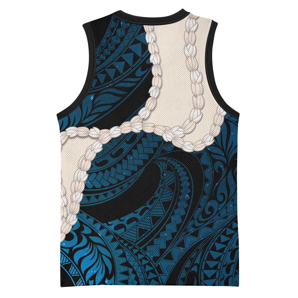 Blue Galaxy Polynesia Tribal Octopus Tattoo Basketball Jersey Pikake Lei Polynesian Pattern LT14 - Polynesian Pride