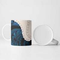 Blue Galaxy Polynesia Tribal Octopus Tattoo Ceramic Mug Pikake Lei Polynesian Pattern LT14 - Polynesian Pride