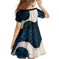 Blue Galaxy Polynesia Tribal Octopus Tattoo Family Matching Summer Maxi Dress and Hawaiian Shirt Pikake Lei Polynesian Pattern LT14 - Polynesian Pride