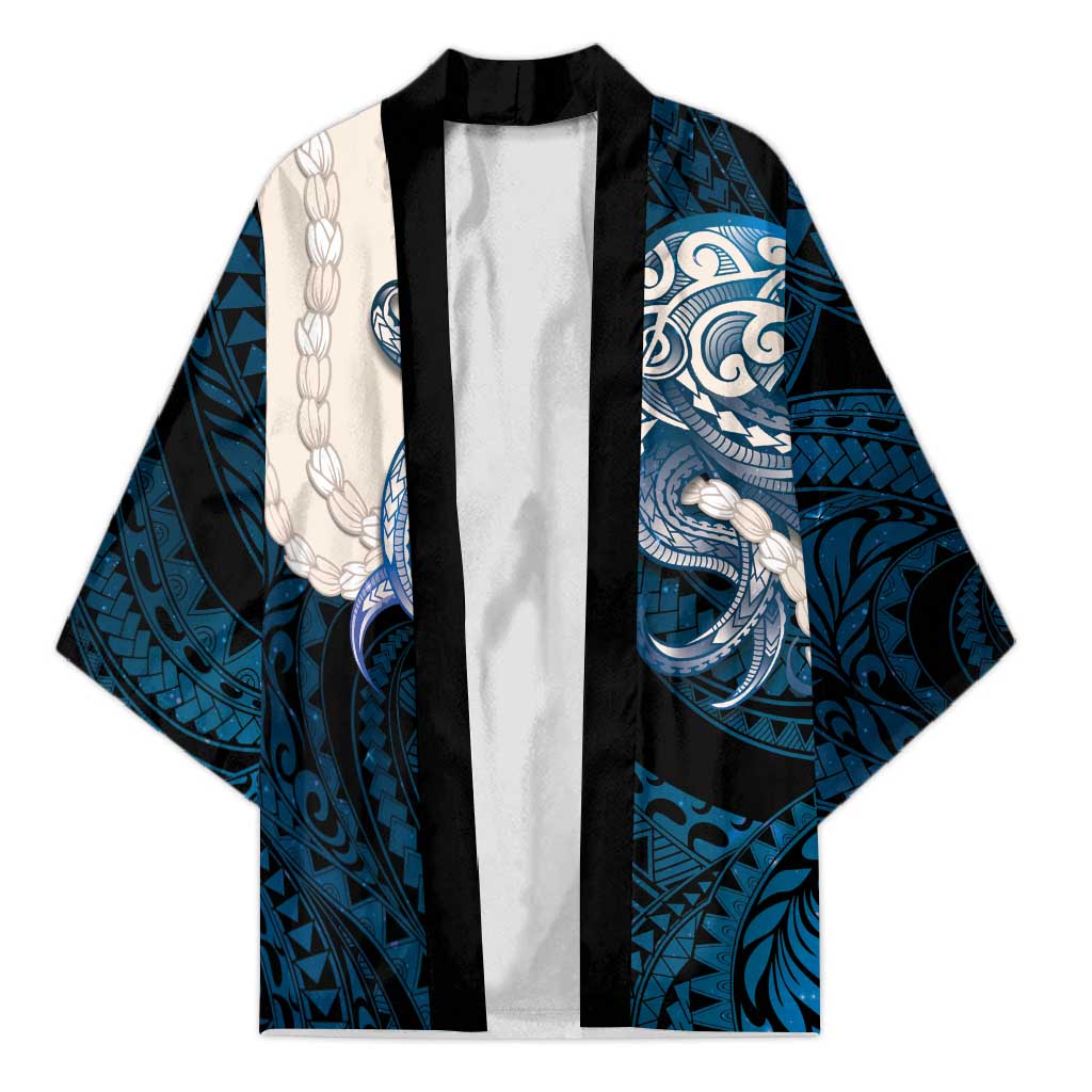 Blue Galaxy Polynesia Tribal Octopus Tattoo Kimono Pikake Lei Polynesian Pattern LT14 Unisex Blue - Polynesian Pride