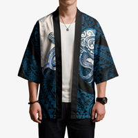 Blue Galaxy Polynesia Tribal Octopus Tattoo Kimono Pikake Lei Polynesian Pattern LT14 - Polynesian Pride