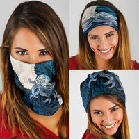 Blue Galaxy Polynesia Tribal Octopus Tattoo Neck Gaiter Pikake Lei Polynesian Pattern