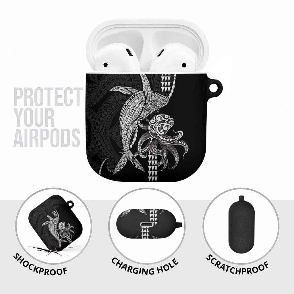 Kanaloa Aloha Hawaii AirPods Case Humpback Whale Octopus Tattoo Kakau Pattern