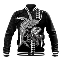 Kanaloa Aloha Hawaii Baseball Jacket Humpback Whale Octopus Tattoo Kakau Pattern