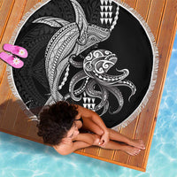 Kanaloa Aloha Hawaii Beach Blanket Humpback Whale Octopus Tattoo Kakau Pattern LT14 - Polynesian Pride