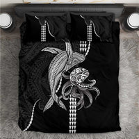 Kanaloa Aloha Hawaii Bedding Set Humpback Whale Octopus Tattoo Kakau Pattern