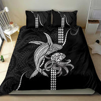 Kanaloa Aloha Hawaii Bedding Set Humpback Whale Octopus Tattoo Kakau Pattern