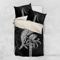 Kanaloa Aloha Hawaii Bedding Set Humpback Whale Octopus Tattoo Kakau Pattern