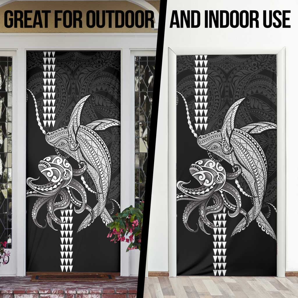 Kanaloa Aloha Hawaii Door Cover Humpback Whale Octopus Tattoo Kakau Pattern