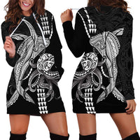 Kanaloa Aloha Hawaii Hoodie Dress Humpback Whale Octopus Tattoo Kakau Pattern LT14 - Polynesian Pride