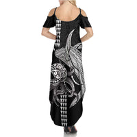 Kanaloa Aloha Hawaii Summer Maxi Dress Humpback Whale Octopus Tattoo Kakau Pattern LT14 - Polynesian Pride