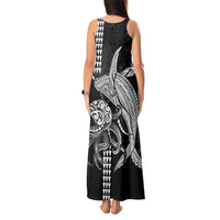 Kanaloa Aloha Hawaii Tank Maxi Dress Humpback Whale Octopus Tattoo Kakau Pattern LT14 - Polynesian Pride