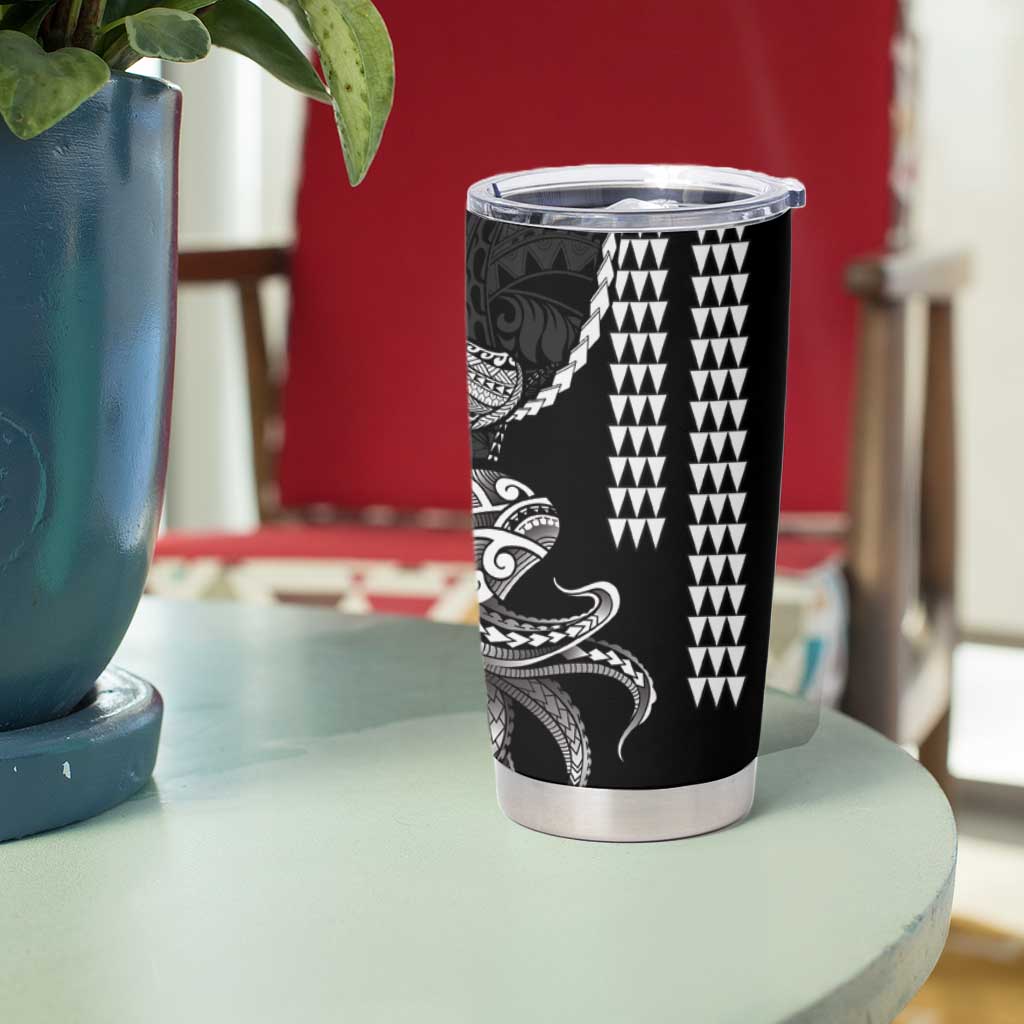 Kanaloa Aloha Hawaii Tumbler Cup Humpback Whale Octopus Tattoo Kakau Pattern LT14 - Polynesian Pride