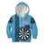 Personalised Fiji Darts Kid Hoodie Fijian Tapa Pattern - Blue