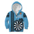 Personalised Fiji Darts Kid Hoodie Fijian Tapa Pattern - Blue