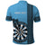 Personalised Fiji Darts Polo Shirt Fijian Tapa Pattern - Blue