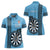 Personalised Fiji Darts Women Polo Shirt Fijian Tapa Pattern - Blue