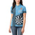 Personalised Fiji Darts Women Polo Shirt Fijian Tapa Pattern - Blue