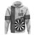 Personalised Fiji Darts Hoodie Fijian Tapa Pattern - White