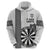 Personalised Fiji Darts Hoodie Fijian Tapa Pattern - White