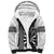 Personalised Fiji Darts Sherpa Hoodie Fijian Tapa Pattern - White